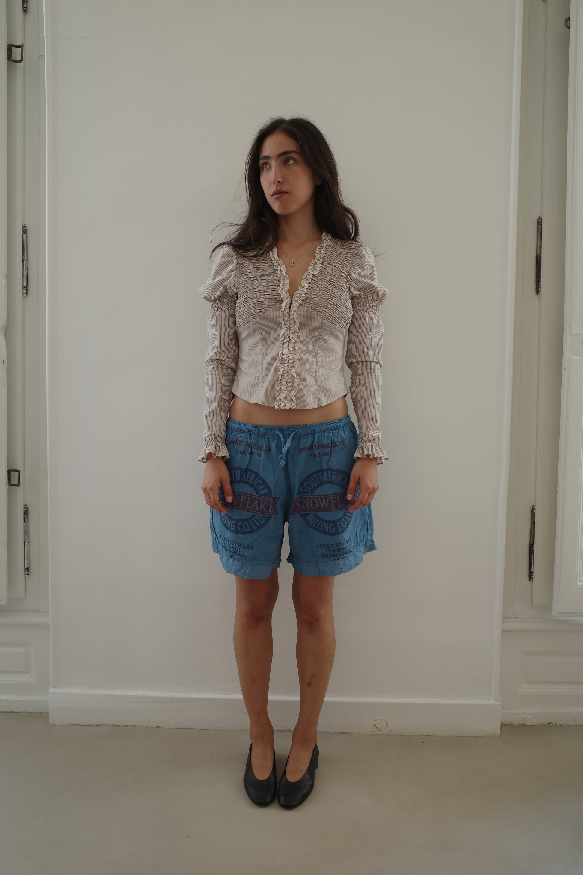 Navy Lace Shorts