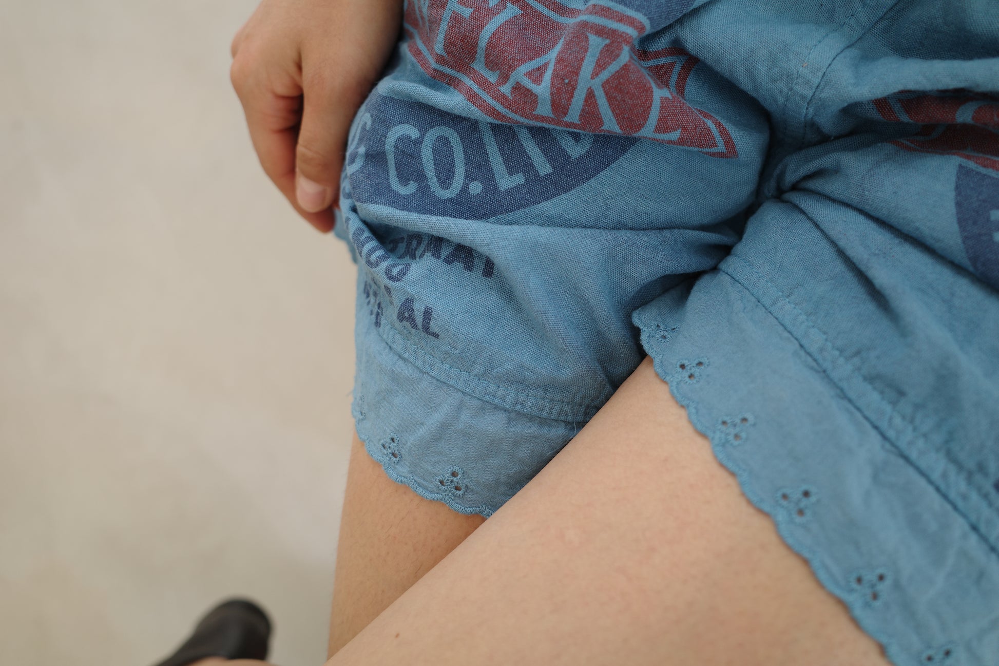 Navy Lace Shorts