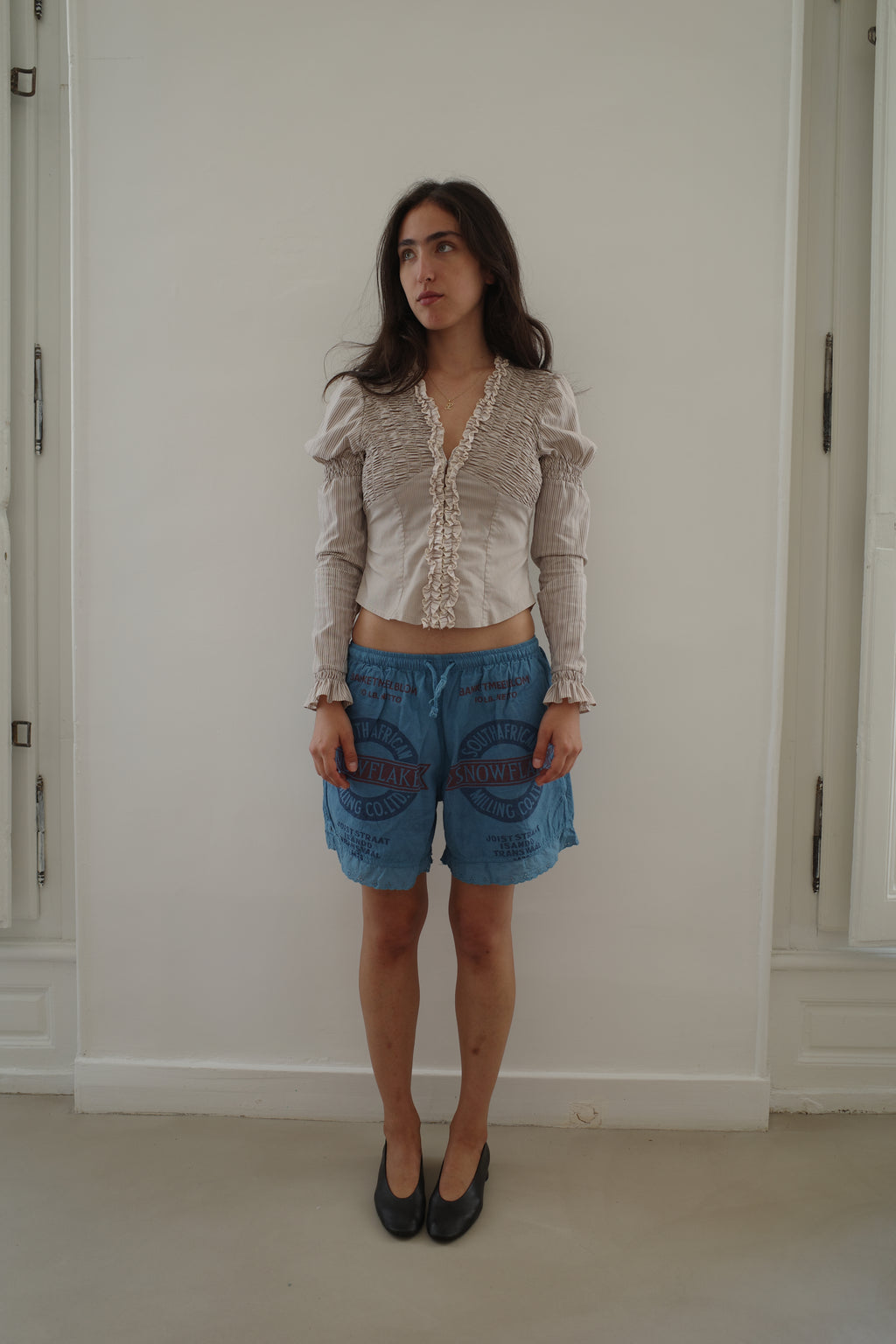 Navy Lace Shorts