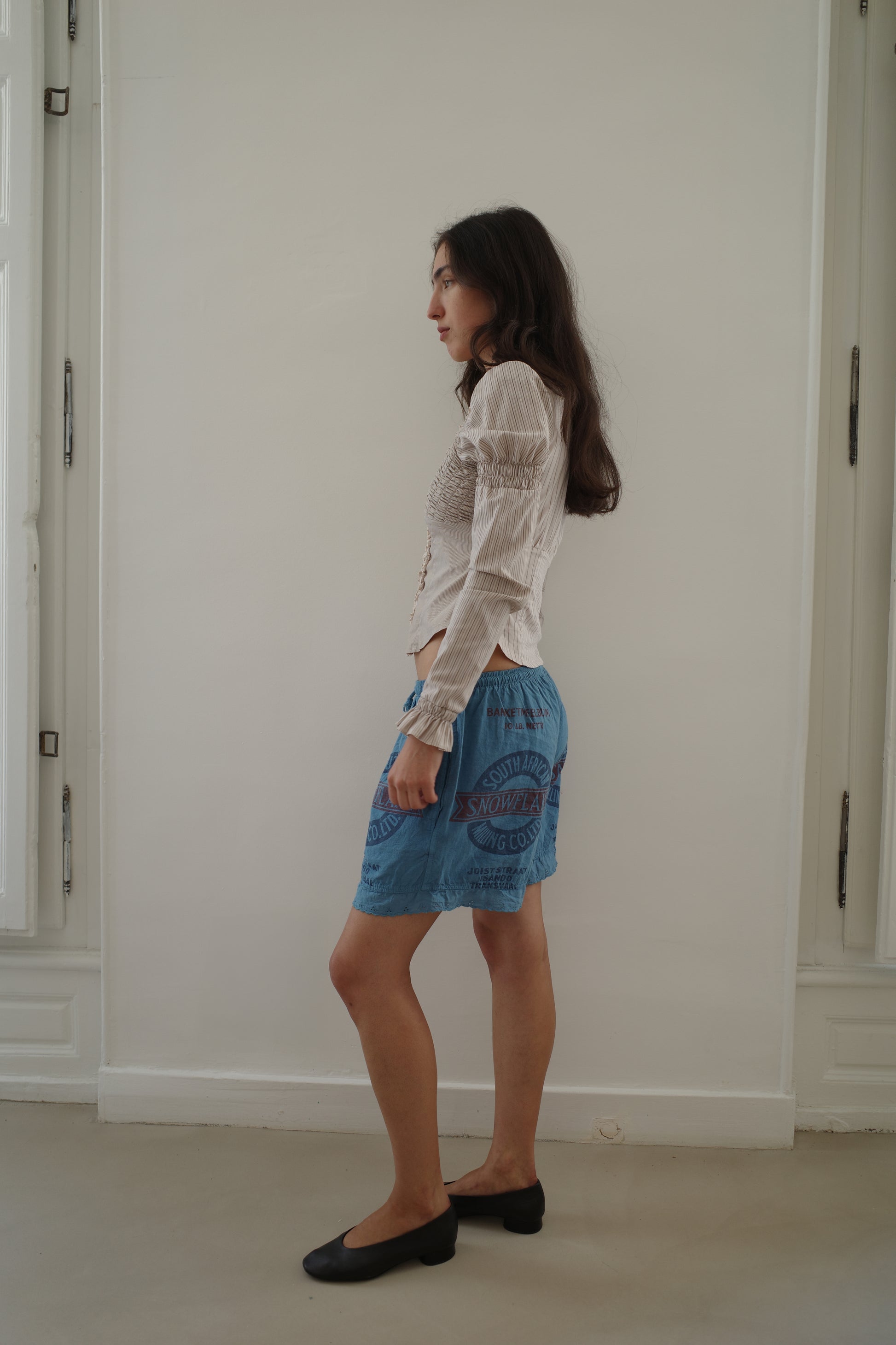 Navy Lace Shorts