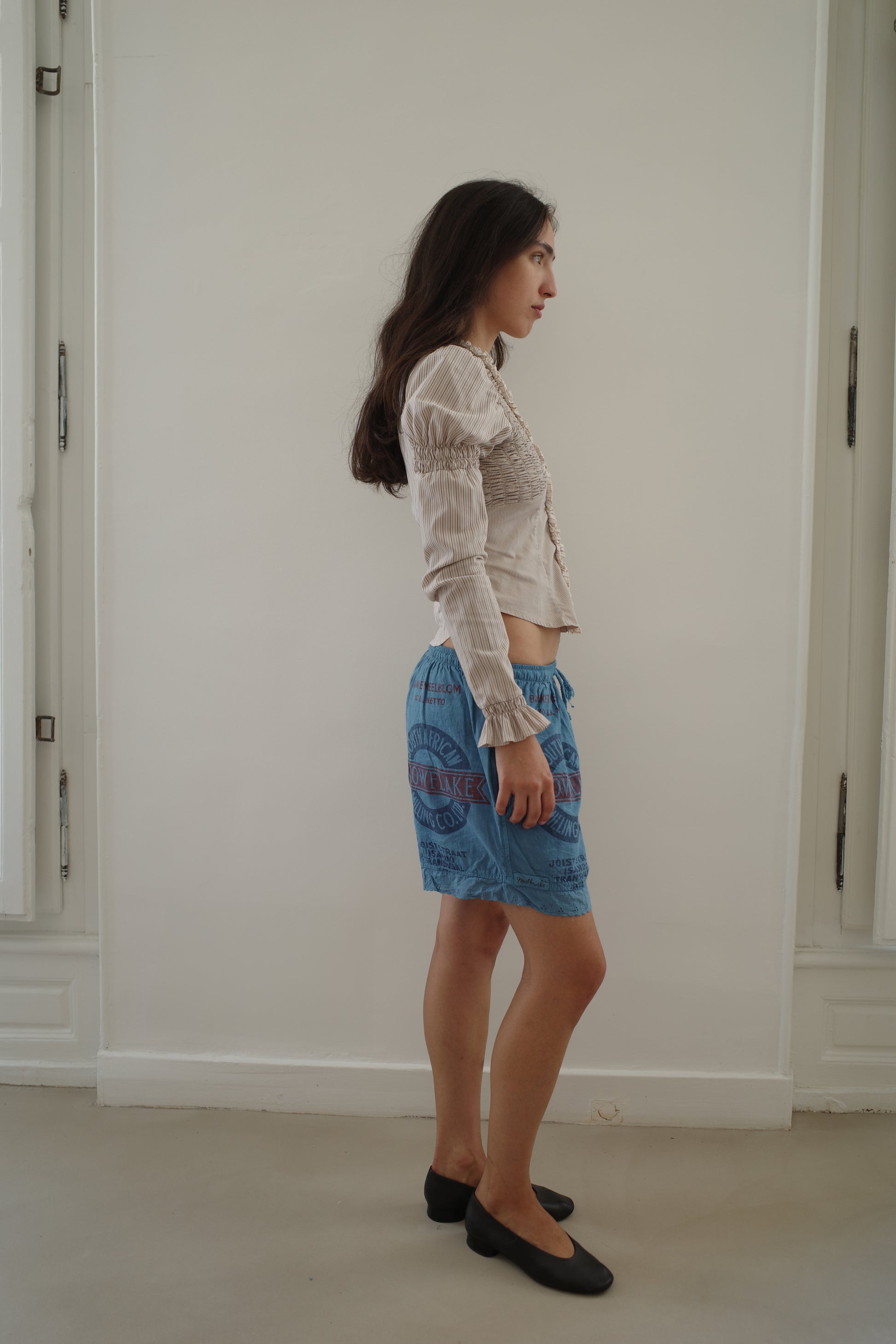 Navy Lace Shorts