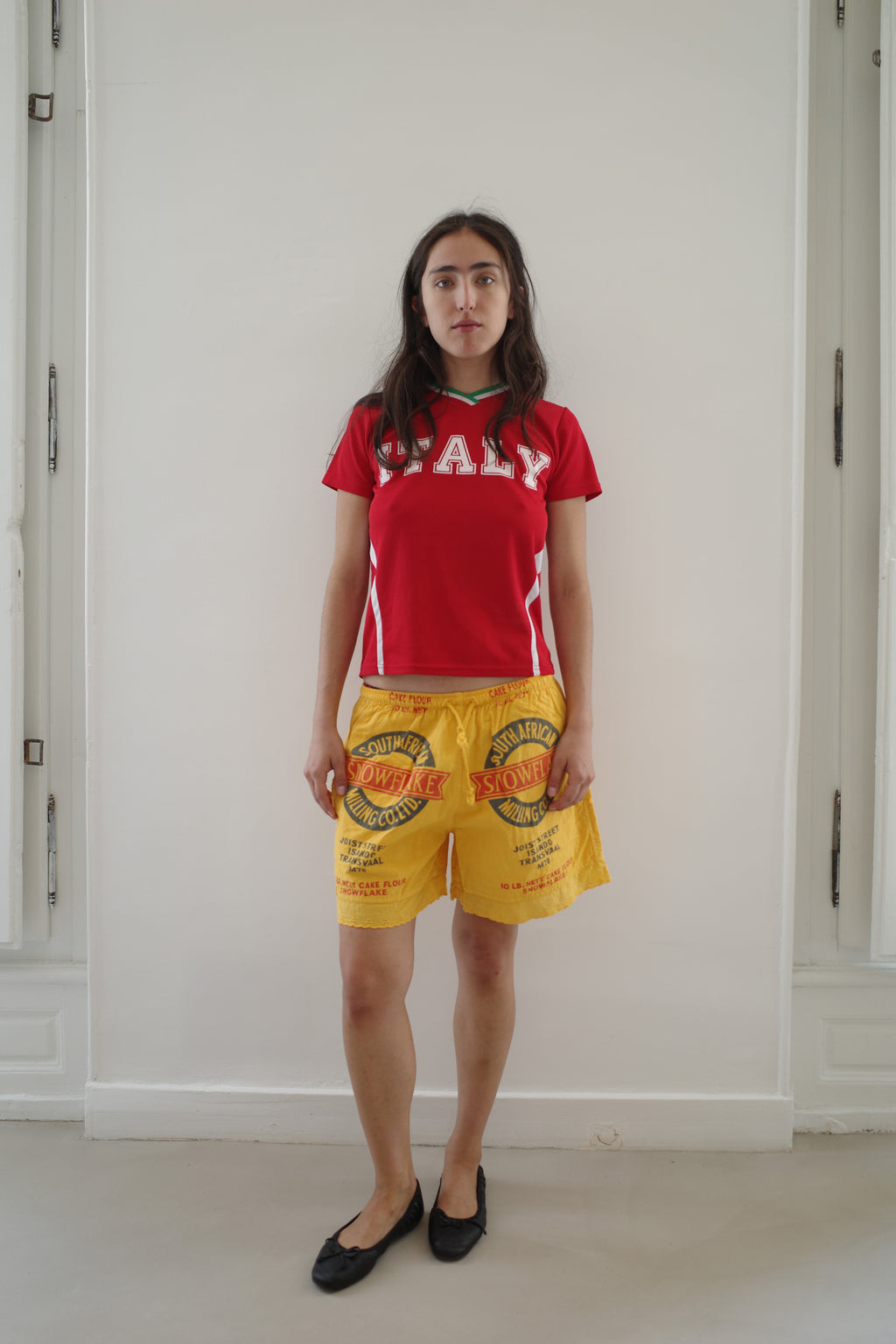 Yellow Lace Shorts