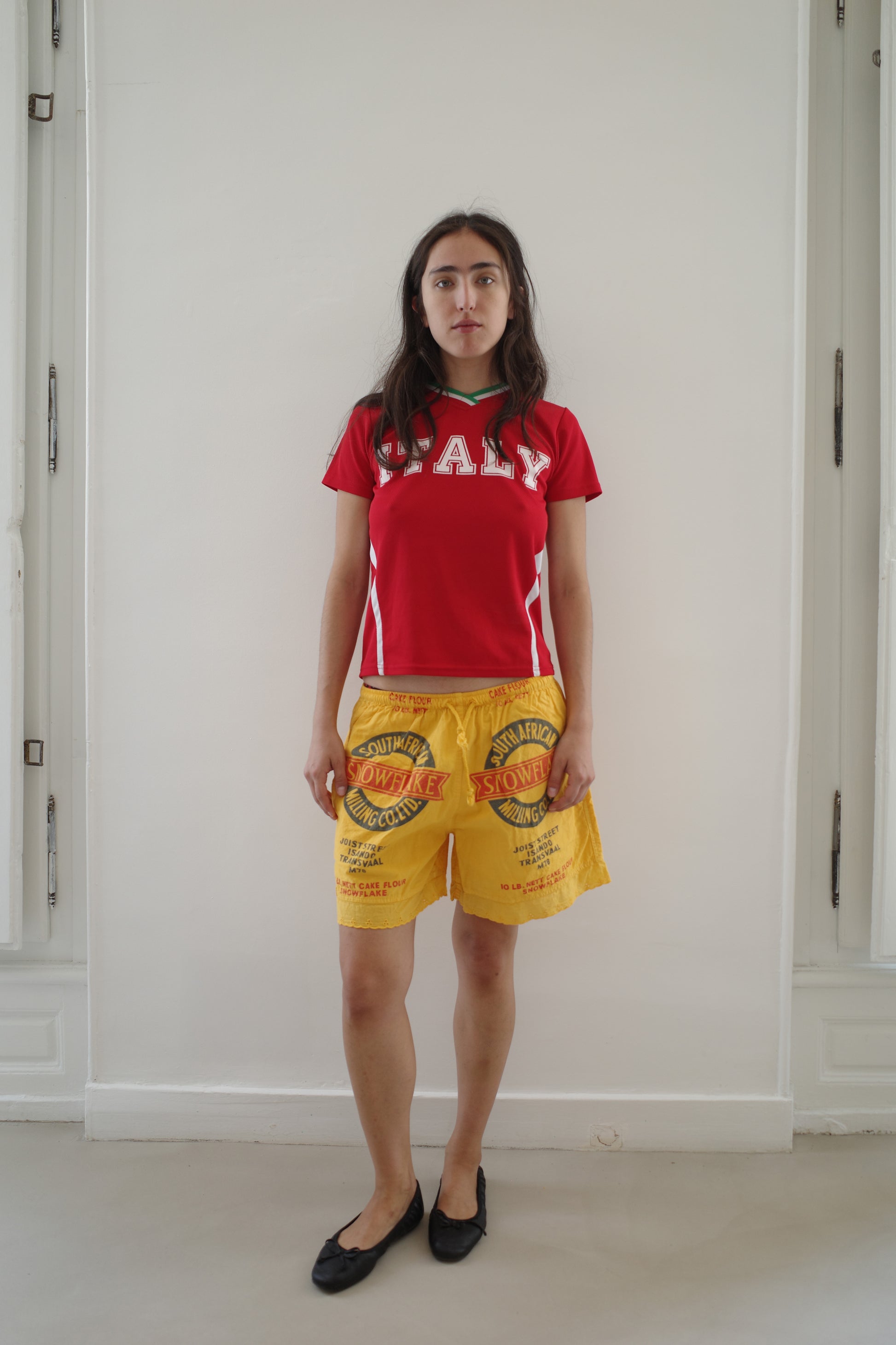 Yellow Lace Shorts