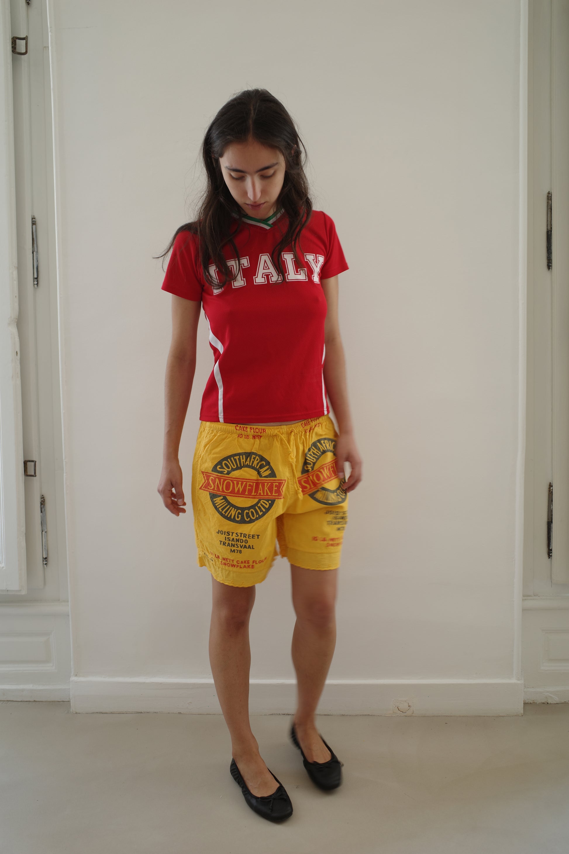 Yellow Lace Shorts
